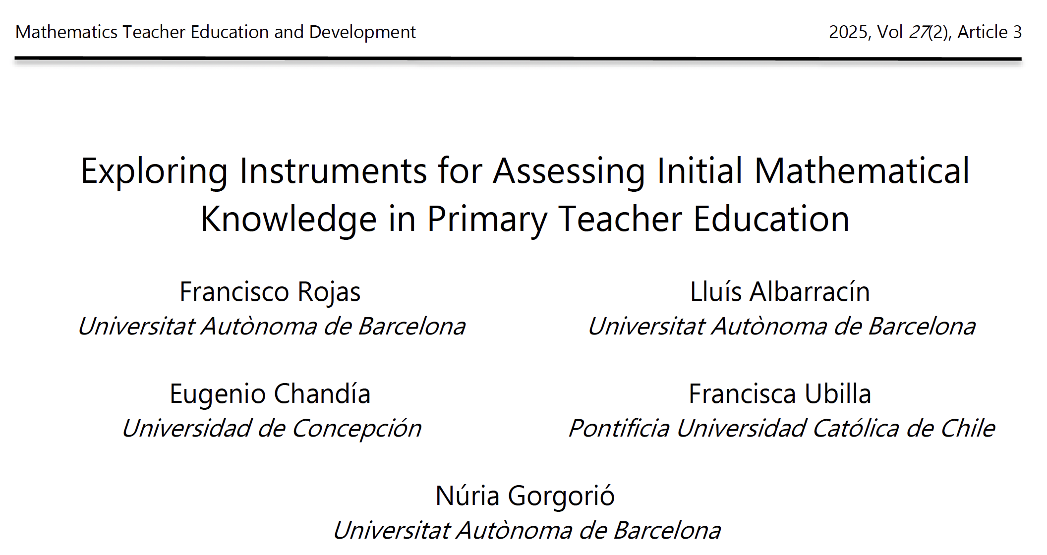 Exploring Instruments for Assessing Initial Mathematical Knowledge in Primary Teacher Education