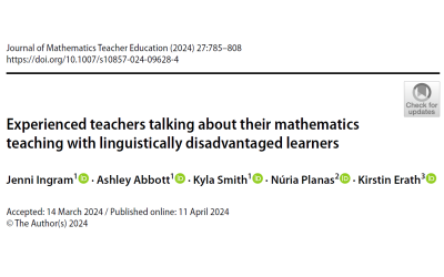 Experienced teachers talking about their mathematics teaching with linguistically disadvantaged learners