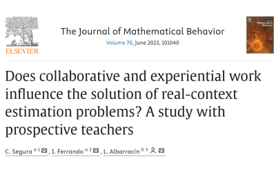 Does collaborative and experiential work influence the solution of real-context estimation problems? A study with prospective teachers